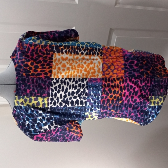 KOI by Kathy Peterson, SzXL Milti Color block Top - Picture 2 of 8